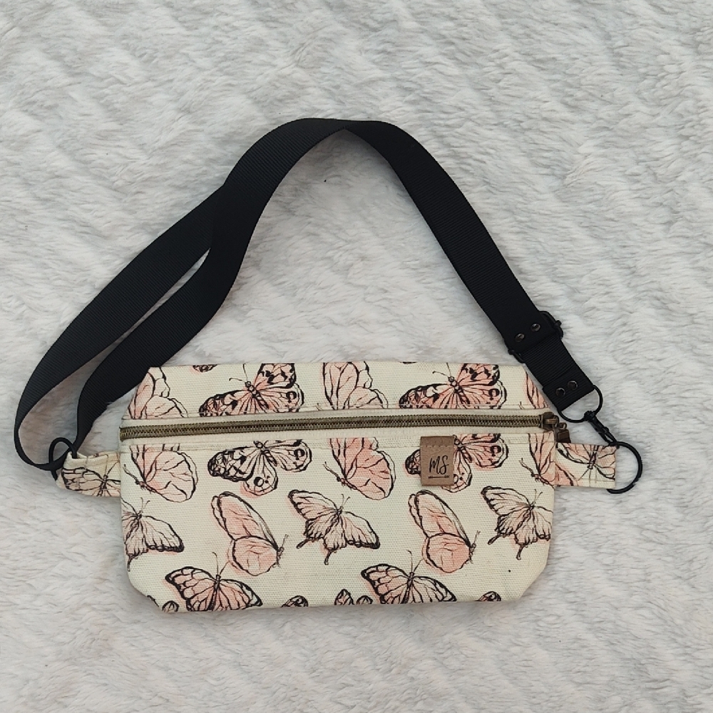 Butterfly Print Crossbody Bag.